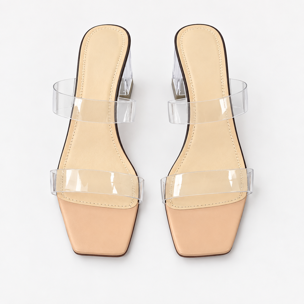 Sandalias de tacón ancho translúcido | Ref. 5150
